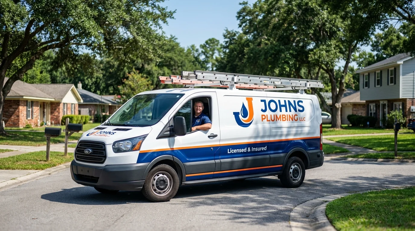 Johns Plumbing LLC service van in Airway Heights, WA
