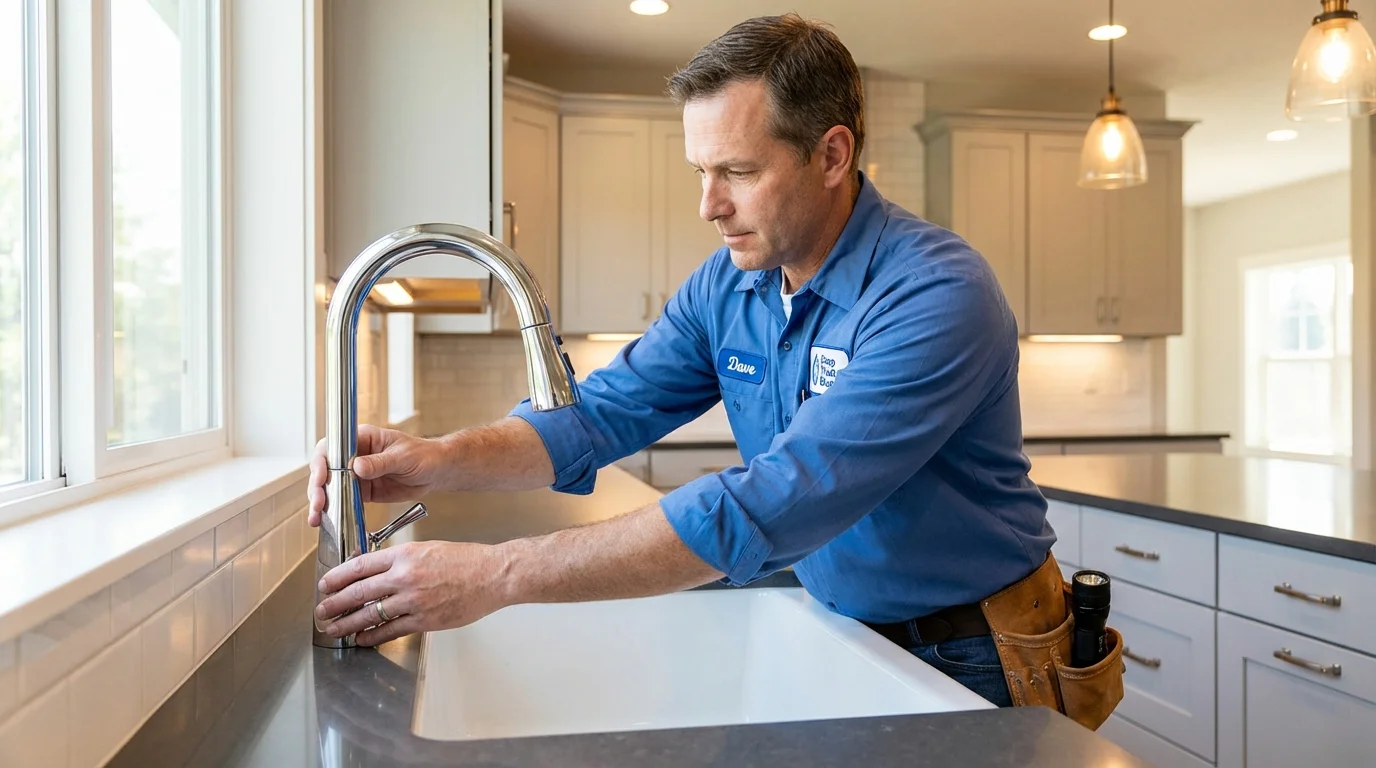 Kitchen faucet installation by Johns Plumbing LLC in Airway Heights