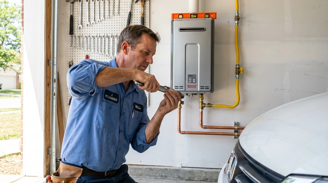 Tankless water heater installation by a Johns Plumbing LLC plumber in Airway Heights
